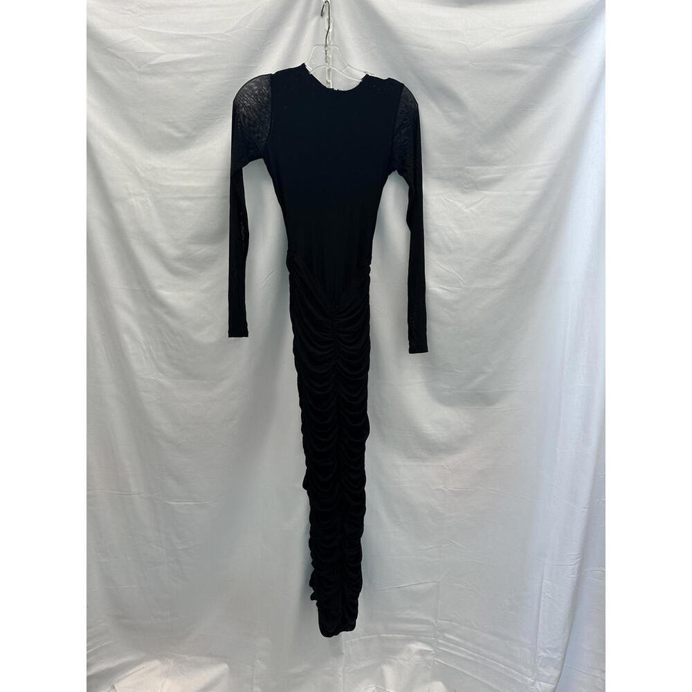 Naked Wardrobe Longsleeve Mesh Bodycon Maxi Dress